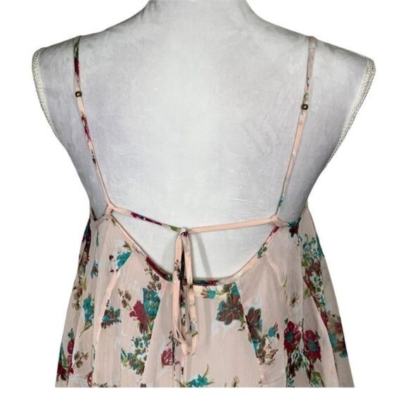 Steve Madden Top Womens Medium Shirt Blouse Sleeveless Tank Floral Boho Cottage - Picture 6 of 12